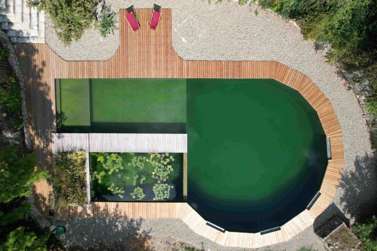 Maison Terre Les Cabanes De Fallot - Sauna Bain-Froid Piscine Naturelle L'isle-Bouzon Екстер'єр фото